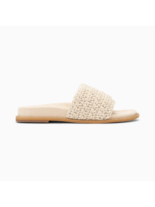 Mules en crochet beige Louvia de Vanessa wu la frime boutique pour femme toulouse pechbonnieu