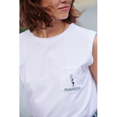 tee shirt sans manche tel aviv de Laure+Max lafrime.shop boutique de prêt à porter pour femme à Toulouse Pechbonnieu