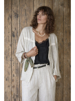 Top MOJITO écru /noir