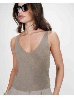 Débardeur Paillette kaki