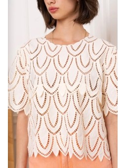 Top "ALBANE" – Blouse Ajourée