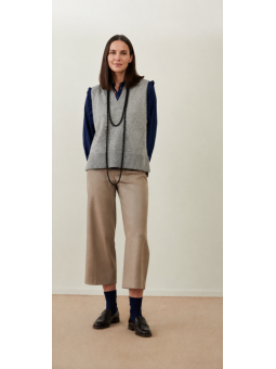 Pull sans manches ANITA gris