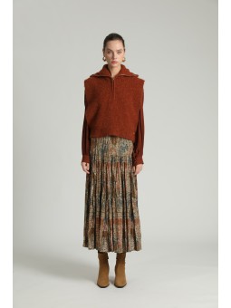 Pull sans manches KETSIA Brown