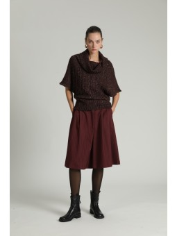Jupe culotte PRUDENCE BURGUNDY