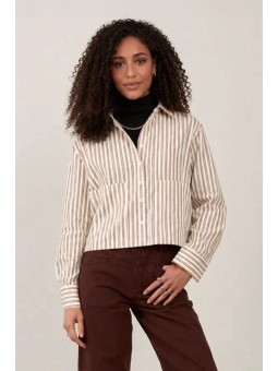 Chemise ICONIC rayures beiges